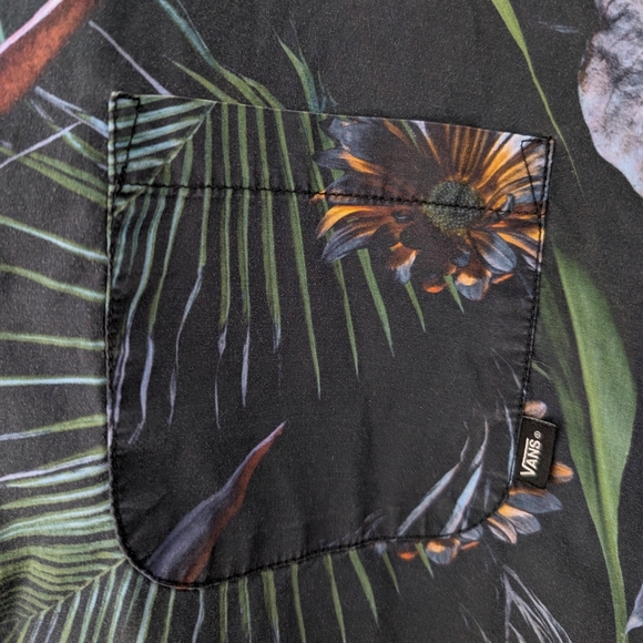 Vans Men's Shirt Sleeve Floral Shirt - 100% Cotton, Size L - Picture 4 of 7